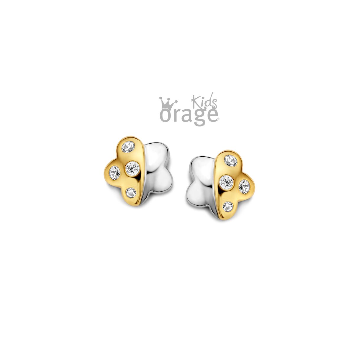 Orage Kids oorring bloem geel