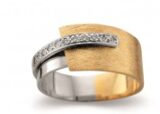 Emotions SR2726BB ring wit en geelgoud 18ct met briljant 0.110ct
