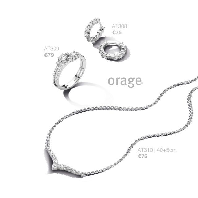 at 308 Orage oorring  zilver creool met zirconium