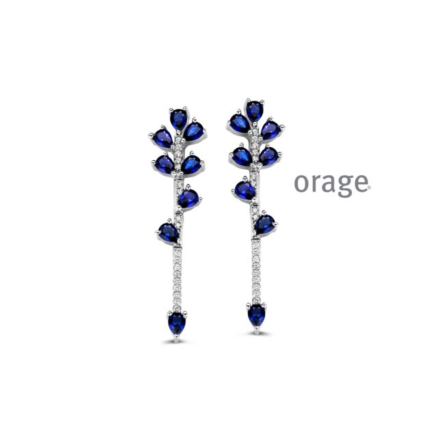 Orage ooringen met blauw