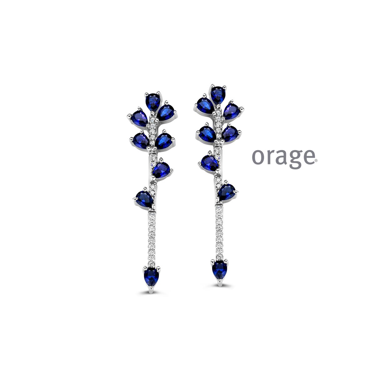 Orage ooringen met blauw