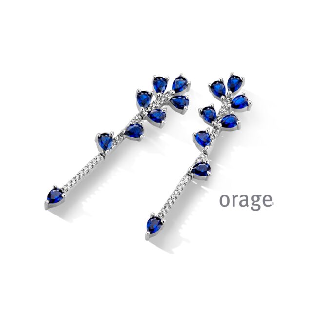 Orage ooringen met blauw