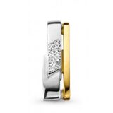 Emotions E229  hanger geel & witgoud 18ct briljant 0.06ct