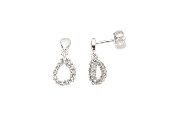Go3247WB You and Me oorringen witgoud  18ct Briljant