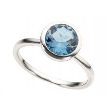 Y1880 You and Me Witgouden ring met Topaas london blue