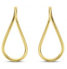 You and Me oorringen 18ct geelgoud  L/B 38 x 18 mm