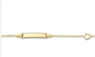 You and Me geboortearmband 18ct geelgoud