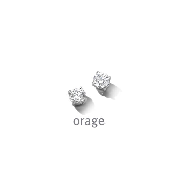 Aw077 orage oorringen zilver zirconium 