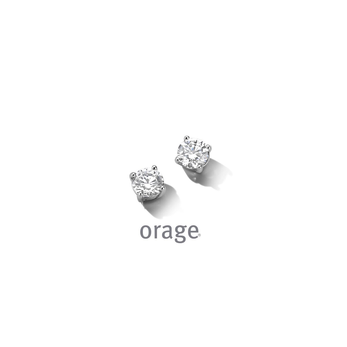 Aw077 orage oorringen zilver zirconium 