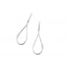 Y1221 witgouden oorringen met briljanten 0.06ct 