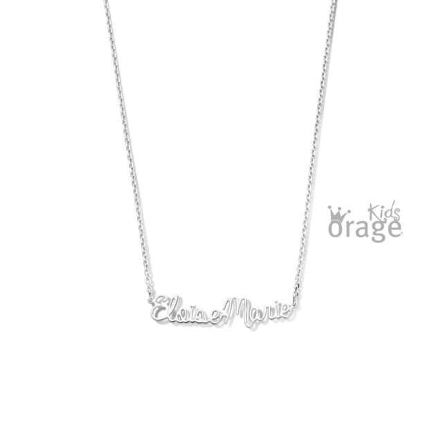 Naamketting zilver met forçat