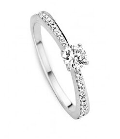 Y0430 You and Me Witgouden ring met briljanten 0.410ct