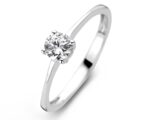 You and Me Witgouden ring met zirconuim