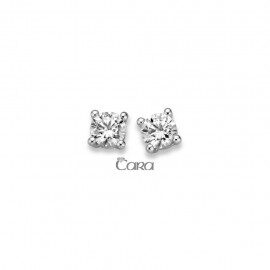 CA042 WITGOUDEN OORRINGEN 18CT