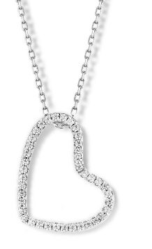 Naiomy halsketting met hart gezet met zirconium 