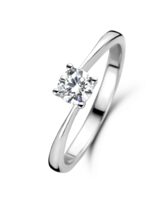  Y1138 You and Me Witgouden ring met zirconium