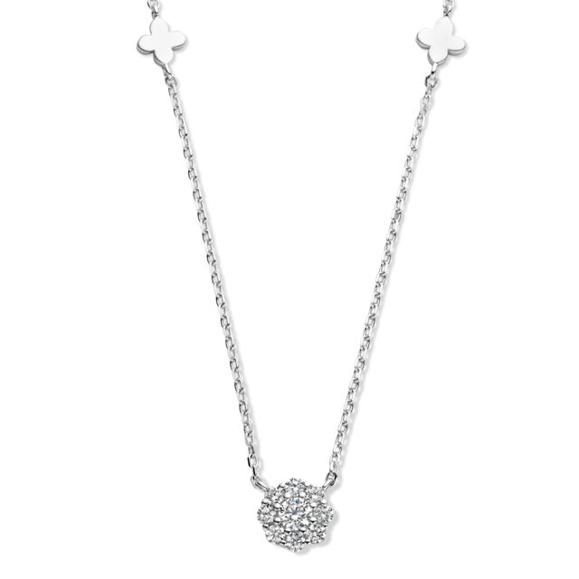 Naiomy halsketting zilver & zirconium 