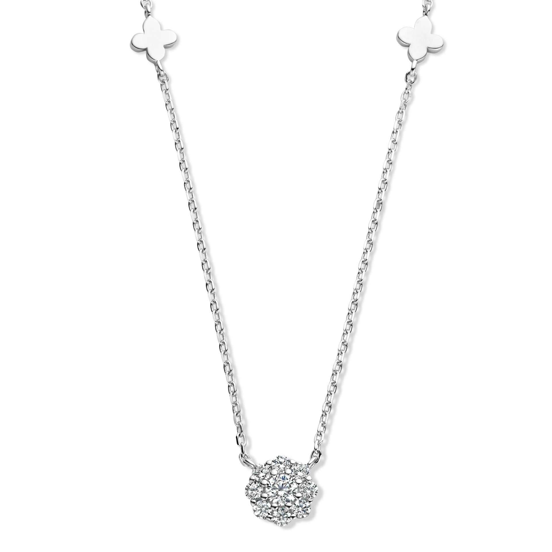 Naiomy halsketting zilver & zirconium 