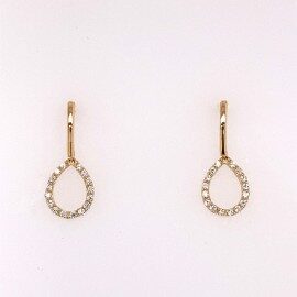 Oorringen 18ct geelgoud zirconium 13070040