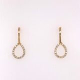 Oorringen 18ct geelgoud zirconium 13070040