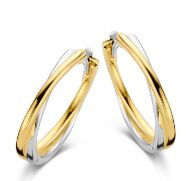 Naiomy oorringen zilver verguld geel bicolor