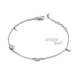 Orage Teenz Armmband maan ster zirconium