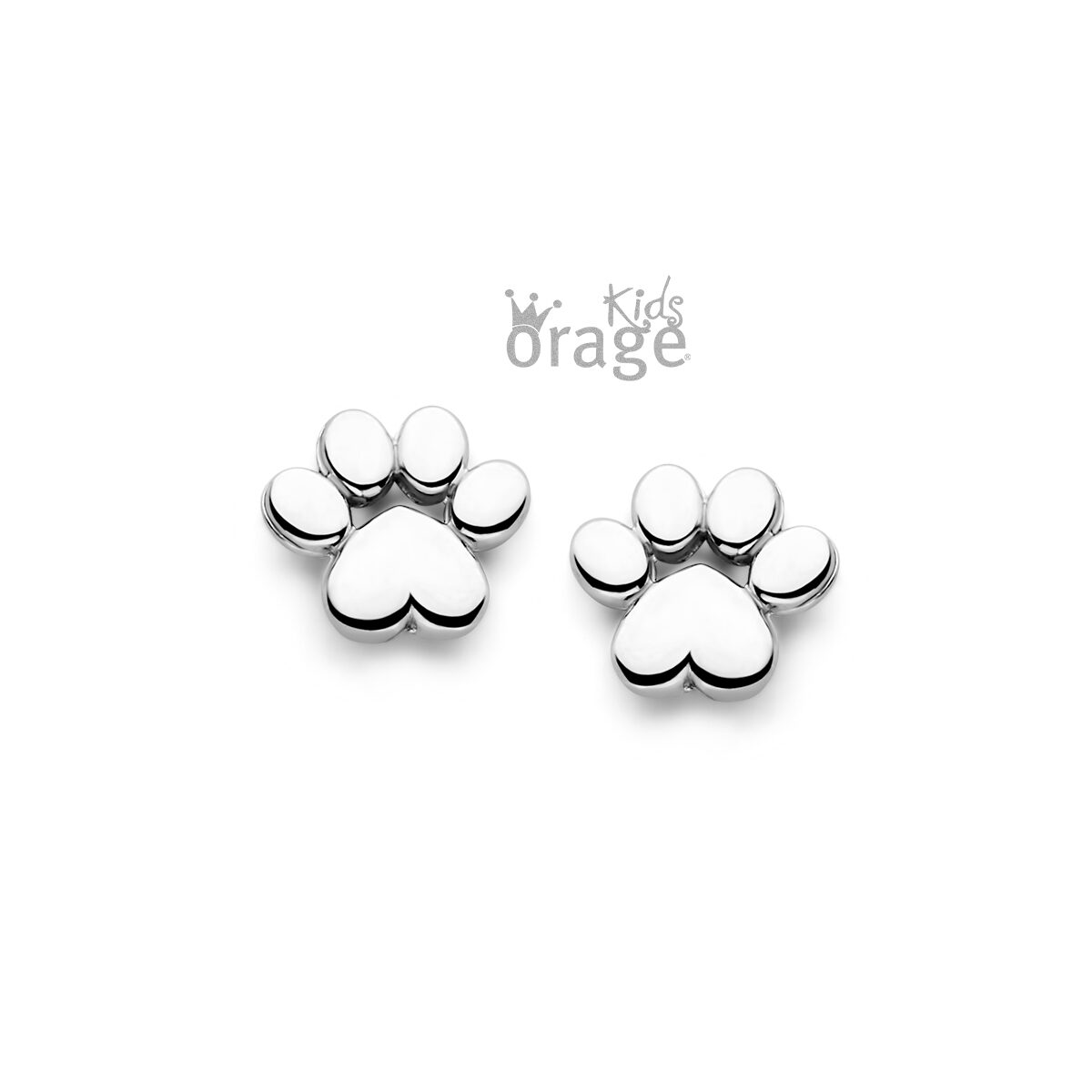 Orage Kids oorring poot zilver