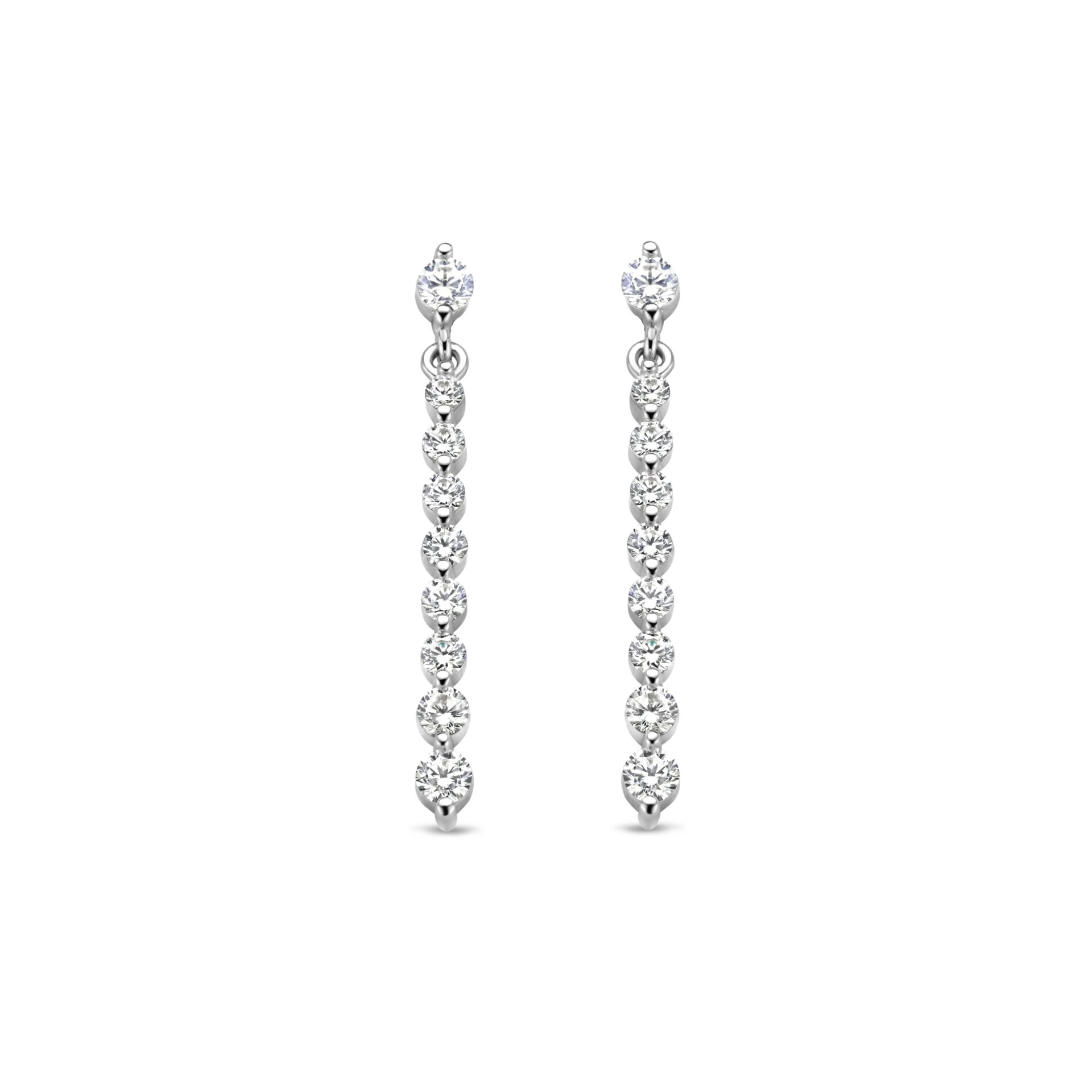 Naiomy oorringen zilver met zirconium 