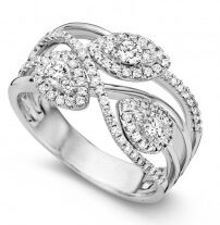 You and Me Witgouden ring met Briljanten