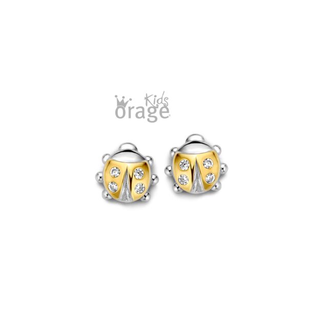 Orage Kids oorring lieverheersbeestje geel