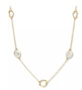 Naiomy zilver verguld ketting met parels