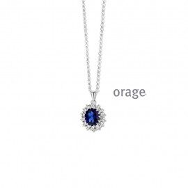 BA306 Ketting 925 rh cz entourage blauw