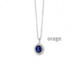 BA306 Ketting 925 rh cz entourage blauw