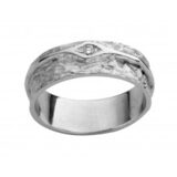 Sr2835 ring DeuXX 18ct witgoud met briljant 0.05ct