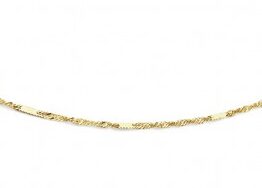 You and me ketting witgoud 42cm