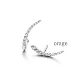 Orage oorring zilver met zirconium