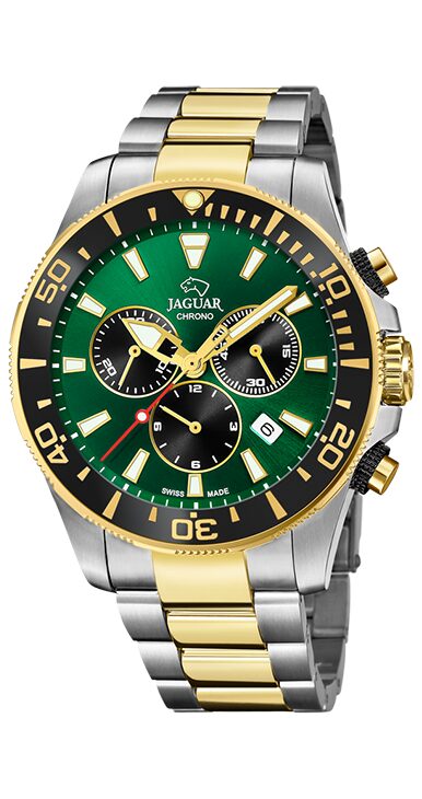 J862/3 GROENE HEREN ZWITSERS HORLOGE JAGUAR EXECUTIVE PIONNIER
