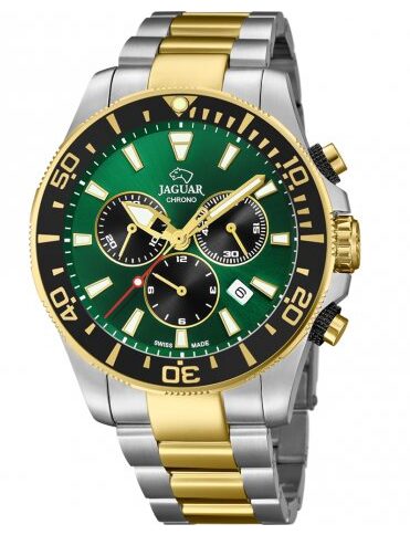 J862/3 GROENE HEREN ZWITSERS HORLOGE JAGUAR EXECUTIVE PIONNIER