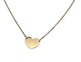 Halsketting 18ct geelgoud met hartje