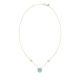 Co2045 ketting met topaas london blue  18ct geelgoud