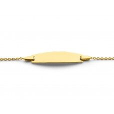 Geelgouden geboortearmband met hart  ID0225