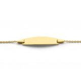 Geelgouden geboortearmband met hart  ID0225