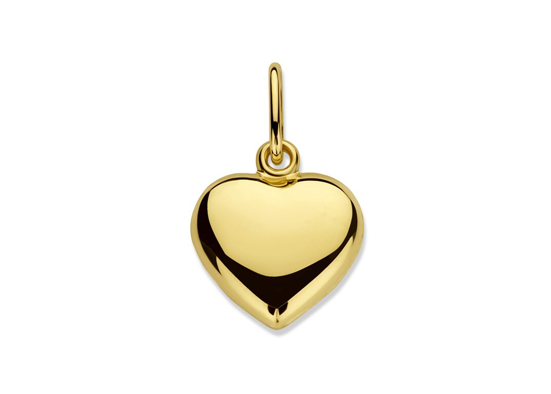 GH3767GE hanger hart  geelgoud 8.5x8 mm  0.4gr