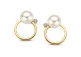 y2570 Pareloorring 18ct geelgoud briljant 0.020ct