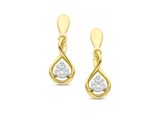 v3797 oorslingers  geelgoud 18ct zirconium