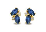 V3656 You and Me Ooringen geelgoud  18ct briljant en saffier