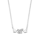 Halketting zilver met vlinder motief