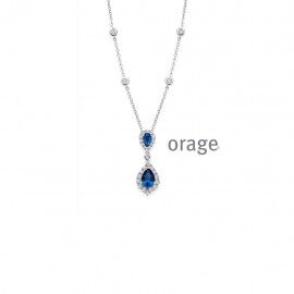 BB351 Ketting zilver blauw 
