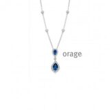 BB351 Ketting zilver blauw