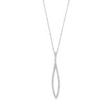 Naiomy  zilveren  halsketting met hanger gezet met zirconium lengte 40-42-45
